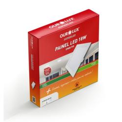 LUMINARIA LED EMBUTIR SUPER ECO 18W BIVOLT 4000K QUADRADO - OUROLUX
