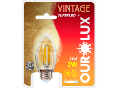 Vintage Led Vela  2W Bivolt 2400K - Ourolux