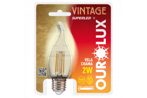 Vintage Led Vela Chama 2W Bivolt 2400K - Ourolux