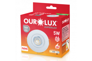 Lâmpada Led Spot Redondo 5W BR6400K Branco - Ourolux