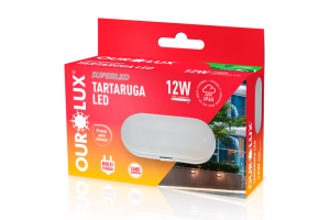 Luminária Tartaruga Led 12W Bivolt BR6500K Oval Ourolux