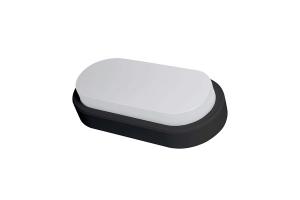 Luminaria Tartaruga Led Oval Flat Preta 100/240V - Demi