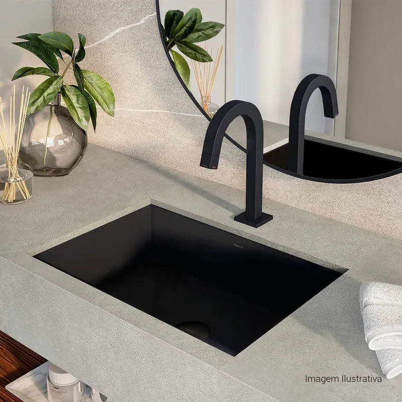 Torneira de Mesa Bica Baixa para Lavatório Tube Black Matte 1197.BL.TUB.MT