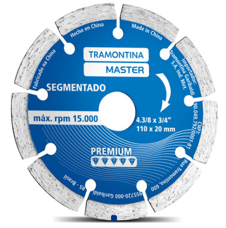 Disco Diamantado Corte Segmentado 4.3/8 42595/504 - Tramontina