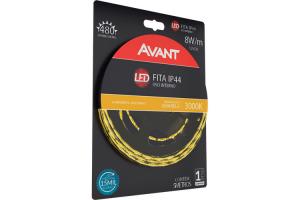 Fita LED Amarela 3000K 5m 12V 8W/M - Avant