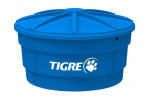 CAIXA D'AGUA POLIETILENO AZUL 500 LTS COM TAMPA - TIGRE