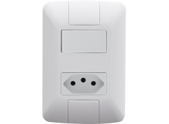 Interruptor Simples 6A+Tomada 2P+T Aria 57241/064