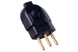 PLUGUE 2P+T 10A 250V PTO/BCO 57412/918 TRAMONTINA