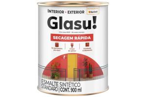 Tinta Esmalte Secagem Mais Rápida 900ml Brilhante Cores - Glasu