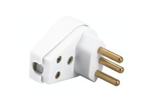 Plug Angular 2P+T 10A PR/BR 57412916 Tramontina