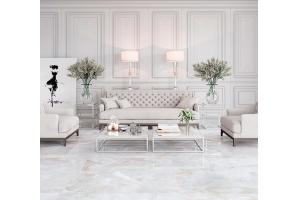 Porcelanato Polido Retificado  Onix Bianco Lux 120x120 
