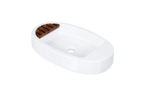 Cuba Apoio Oval Branco 595X350mm L1045 - Deca