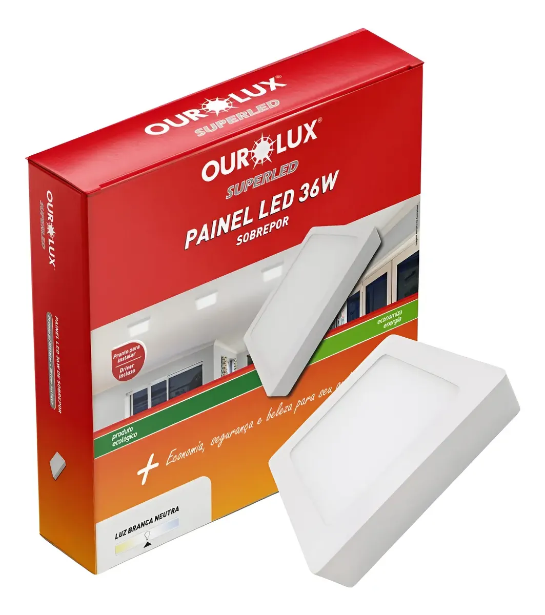 LUMINARIA LED SOB 36W BIV NE4000K QUAD     OUROLUX
