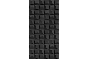 Revestimento Retificado Relevo Diamond Black 45x90 MT A LUME