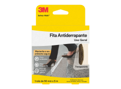 Fita Antiderrapante 50mmX5m Transparente - 3M