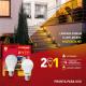 Lâmpada Led 2STEPS 9W BR6500K Anti Inseto - Ourolux