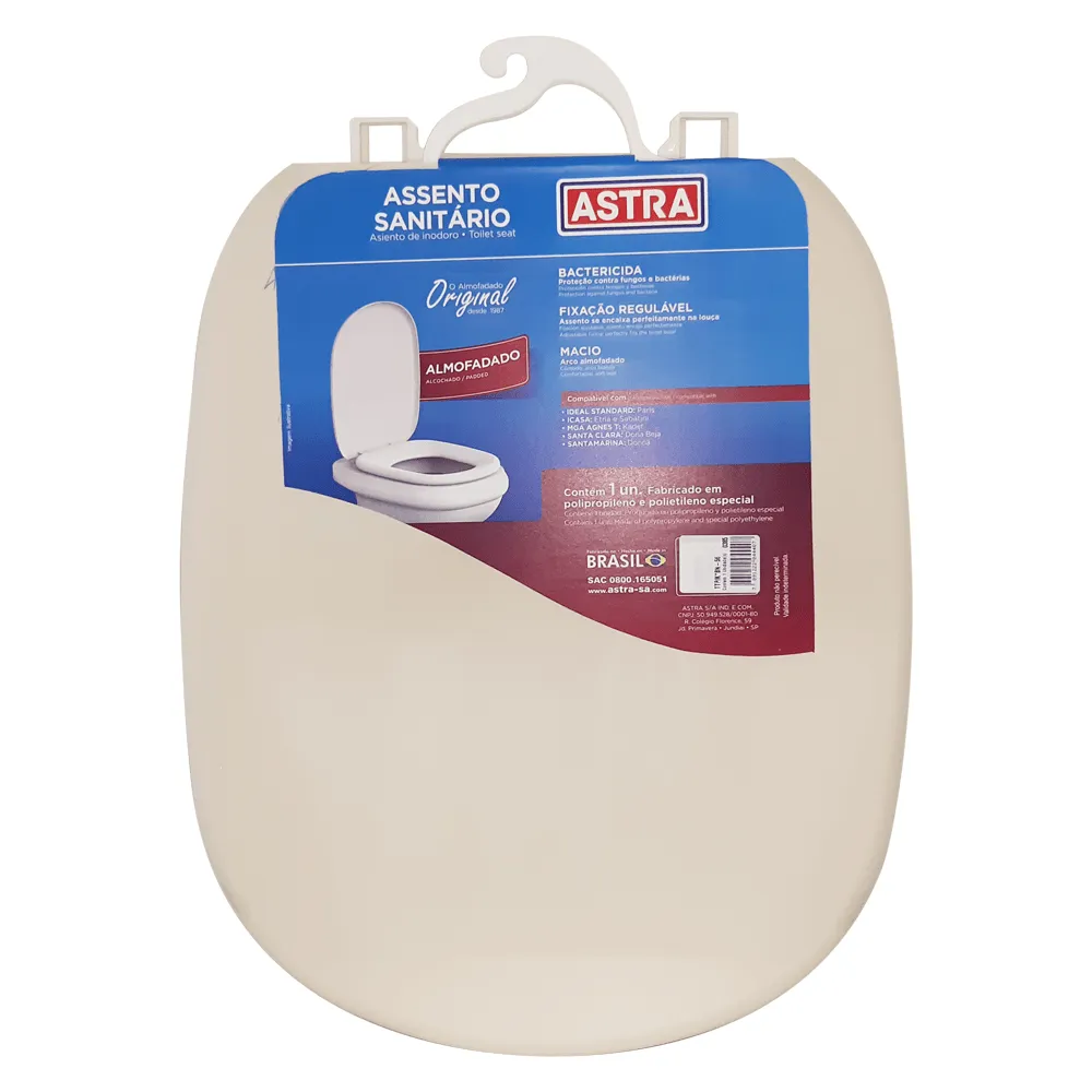 ASSENTO SANIT ALMOFADADO SABATINI AREIA - ASTRA    