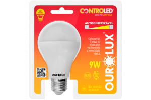 Lâmpada Controled Autodimerizavel 9W Bivolt AM2700K - Ourolux