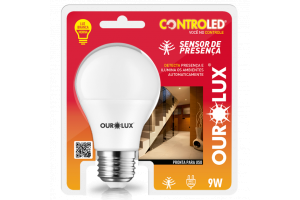 Lâmpada Controled 9W Sensor De Presença AM2700K - Ourolux