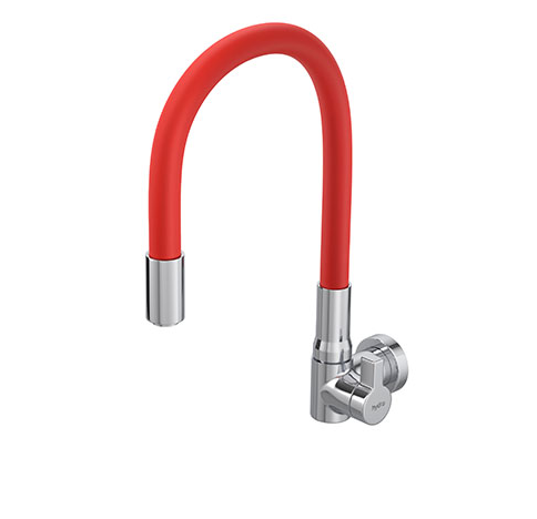Torneira Flexível Parede Hydra Motion Vermelho - DECA
