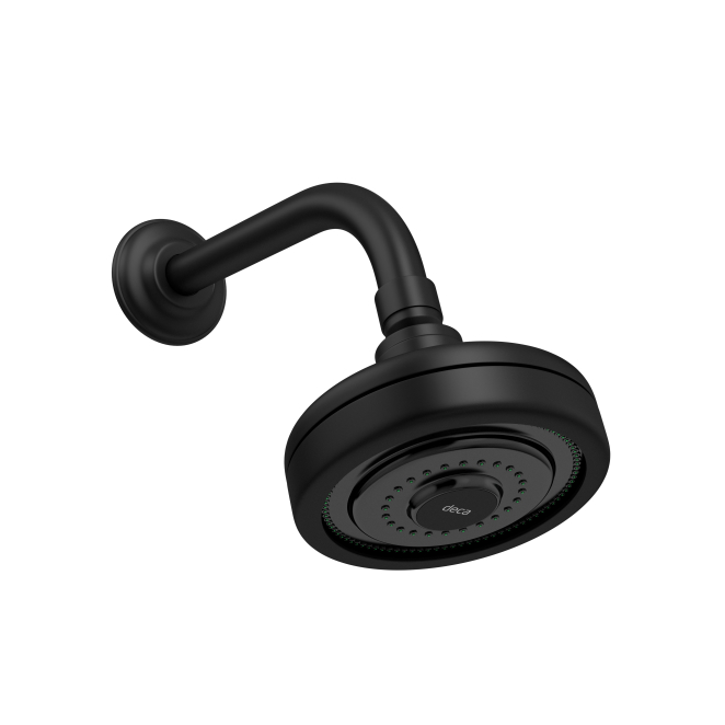 Chuveiro Deca Acqua Plus 1990.bl.std.mt Parede Black Matte Acabamento Fosco Cor Preto