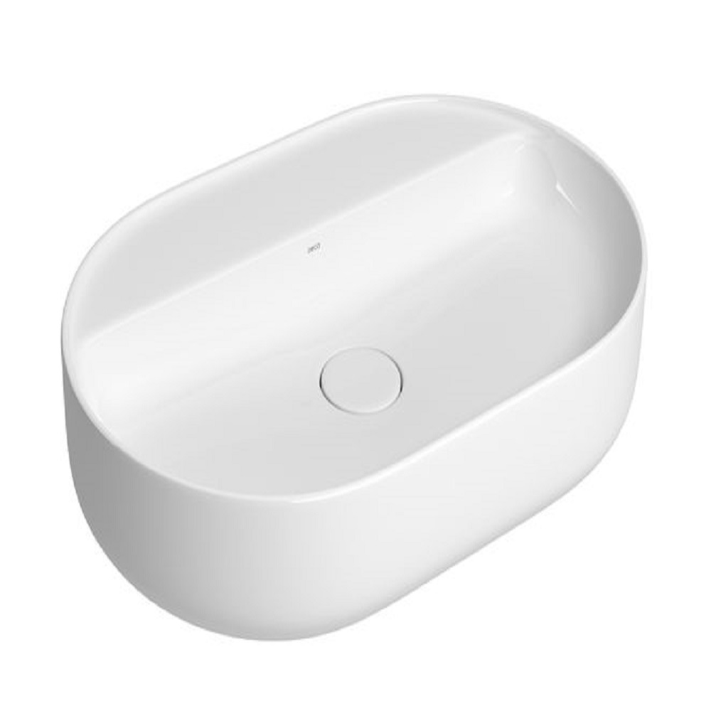 Cuba Apoio Oval Com Mesa 60CM Branca L14060M17 Deca 