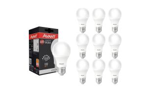 Kit Com 10 Lâmpadas Led Pera 9W Bivolt BR6500K RD810-B - Avant
