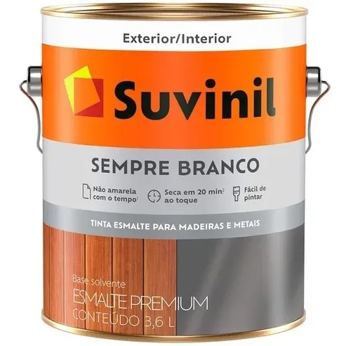 Tinta Esmalte Sintético Sempre Branco 3,6L Brilhante - Suvinil