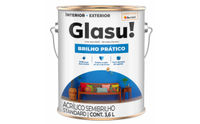 Tinta Acrílica Brilho + Lavavel 3,6L - Glasu!