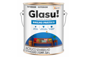 Tinta Acrílica Brilho + Lavavel 3,6L - Glasu!