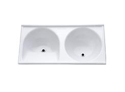 Tanque Marmo Fibra Duplo Branco 120X60 - DECORALITA   