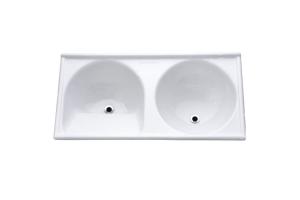 Tanque Marmo Fibra Duplo Branco 120X60 - DECORALITA   