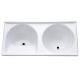 Tanque Marmo Fibra Duplo Branco 120X60 - DECORALITA   